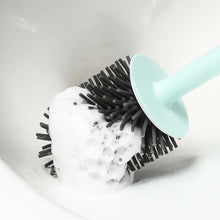 Load image into Gallery viewer, Silicone Toilet Brush Wc Quick Drying Bracket Gap Brush With Holder Flat Head Soft Bristles Cleaning Tools Bathroom Accessories
