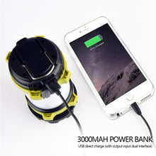 Load image into Gallery viewer, USB Rechargeable LED Torch Camping Lantern Water Resistant Outdoor
