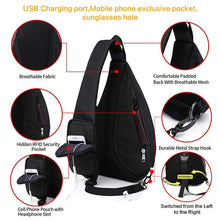 Load image into Gallery viewer, Men and Women Shoulder Bags USB Charge Crossbody Bag - sunnydayhomedecorboutique
