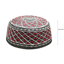 Load image into Gallery viewer, India Red Black Kippah Muslim Prayer Caps For Men
