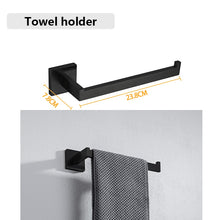 Load image into Gallery viewer, Bathroom Hardware Set Bathroom Accessories Black Robe Hook Towel
