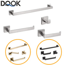 Load image into Gallery viewer, Bathroom Hardware Set Bathroom Accessories Black Robe Hook Towel
