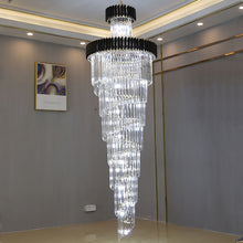 Load image into Gallery viewer, Stair crystal chandelier luxury long chandelier
