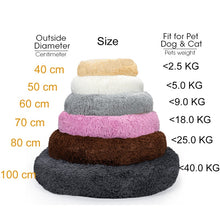 Load image into Gallery viewer, Donut Cat Bed Round Plush Pet Bed for Cats Dogs
