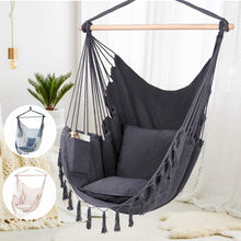 Load image into Gallery viewer, Outdoor Indoor Hanging Hammock Chair Swing Camping Garden Load 150KG - sunnydayhomedecorboutique
