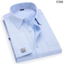 Load image into Gallery viewer, Classic French Cufflinks Men&#39;s Business Dress Long Sleeve Shirt
