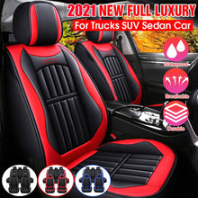 Load image into Gallery viewer, Car Seat Covers Pu Leather Seats Cover Full Set Seat Cushion Cover Front Rear Seat Cover Universal SUV Trucks - sunnydayhomedecorboutique
