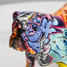 Load image into Gallery viewer, creative Colorful English bulldog figurines Modern Graffiti art
