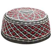 Load image into Gallery viewer, India Red Black Kippah Muslim Prayer Caps For Men
