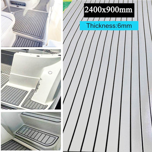 2400MMx900MMx6MM Self-Adhesive Foam Yacht Synthetic Teak Deck Faux Teak Boat Deck Mat Decking Boat EVA Foam Floor Mat For Boat - sunnydayhomedecorboutique