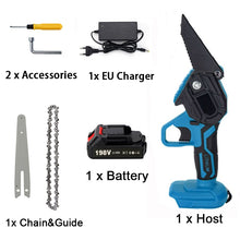 Load image into Gallery viewer, 6 Inch Removable Mini Pruning Electric Chainsaw
