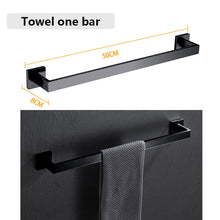 Load image into Gallery viewer, Bathroom Hardware Set Bathroom Accessories Black Robe Hook Towel
