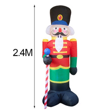 Load image into Gallery viewer, 2.4M Giant Soldier Model Nutcracker Christmas Inflatable LED Light Up Decor - sunnydayhomedecorboutique
