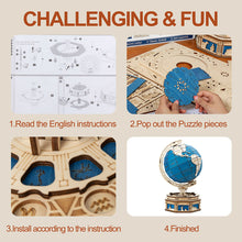 Load image into Gallery viewer, Robotime 3D Assembly Global Wooden Puzzle Laser-Cut for Teens/Adults
