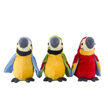 Load image into Gallery viewer, Cute Electric Talking Parrot Plush Toy Speaking Record Repeats Waving Wings
