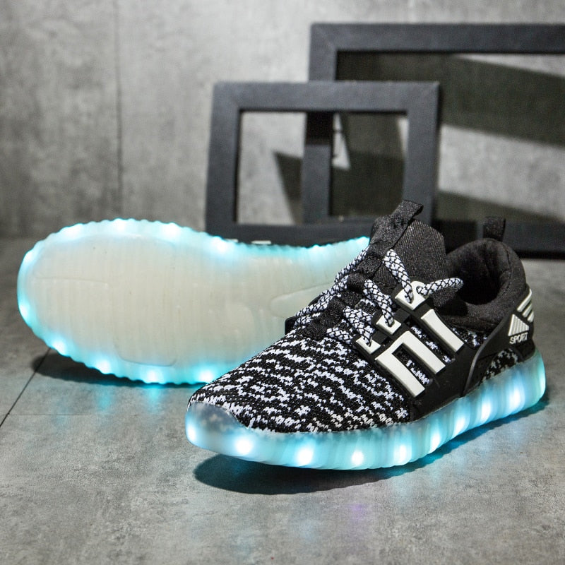 New USB Rechargeable Luminous Kids Sneakers Boys & Girls