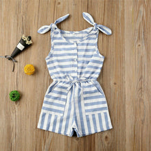 Load image into Gallery viewer, Baby Girl Stripe Clothes Sleeveless Jumpsuit Outfit Sunsuit Clothes - sunnydayhomedecorboutique
