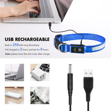 Load image into Gallery viewer, MASBRILL Light Dog Collar USB Charging Rechargeable Waterproof - sunnydayhomedecorboutique
