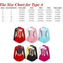 Load image into Gallery viewer, Girls Rhinestone Long Sleeve Gymnastic Leotard
