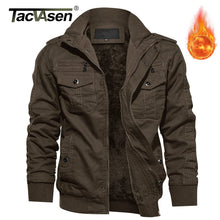 Load image into Gallery viewer, TACVASEN Oversize Winter Thicken Fleece Casual Jackets Men&#39;s Cotton Jacket
