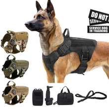 Load image into Gallery viewer, Tactical Dog Harness Pet German Shepherd K9 Malinois Training Vest Dog Harness and Leash Set - sunnydayhomedecorboutique
