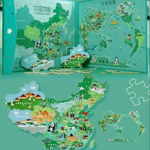 Load image into Gallery viewer, Magnetic World Map Magnetic Book-Style Geography Jigsaw Puzzles
