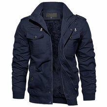 Load image into Gallery viewer, TACVASEN Oversize Winter Thicken Fleece Casual Jackets Men&#39;s Cotton Jacket
