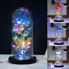 Load image into Gallery viewer, Rose Light Artificial Galaxy Rose Lamp with Butterfly
