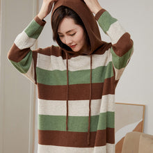 Load image into Gallery viewer, Cashmere Long Sweater Women  Knitted Long Dress Hooded
