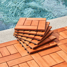 Load image into Gallery viewer, Wood Outdoor Flooring Interlocking Deck Tiles Patio Waterproof UV Protected, - sunnydayhomedecorboutique
