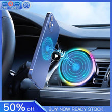 Load image into Gallery viewer, Magnetic Mobile Phone Holder Automatic Adsorption Magnetic Wireless Car Charger
