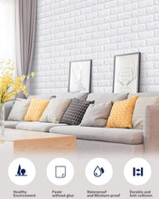 Load image into Gallery viewer, 10pcs 3D Wall Sticker Imitation Brick Bedroom Decoration - sunnydayhomedecorboutique
