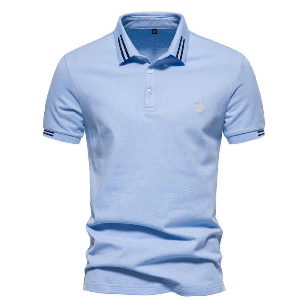 AIOPEON Brand 100% Cotton Men Polo Shirts Casual Solid Color