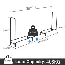 Load image into Gallery viewer, Outdoor Fire Wood Log Rack for Fireplace Heavy Duty Firewood
