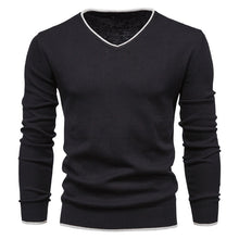 Load image into Gallery viewer, Male Sweaters Men Pullover Autumn Cotton V-Neck Slim Sweater
