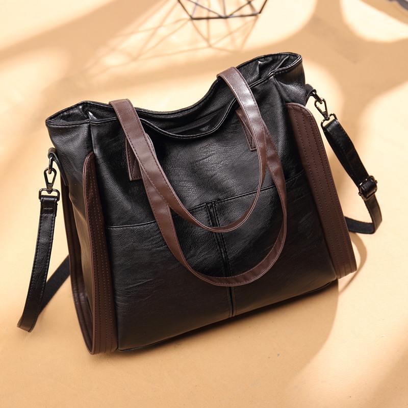 Large Capacity Handbags Women Soft Leather Shoulder Crossbody Bag