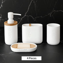 Load image into Gallery viewer, Bathroom Accessories Soap Lotion Dispenser Toothbrush Holder and more.
