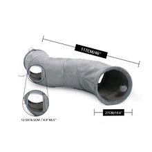 Load image into Gallery viewer, Pet Cat Tunnel with Cushion Mat 3 Styles Kitten Round Play Tube
