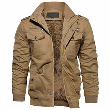 Load image into Gallery viewer, TACVASEN Oversize Winter Thicken Fleece Casual Jackets Men&#39;s Cotton Jacket
