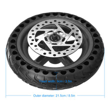 Load image into Gallery viewer, E Scooter Rear Tire w Wheel Hub Disc Brake Set 8.5in Solid Electric Scooter
