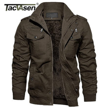 Load image into Gallery viewer, TACVASEN Oversize Winter Thicken Fleece Casual Jackets Men&#39;s Cotton Jacket
