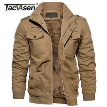 Load image into Gallery viewer, TACVASEN Oversize Winter Thicken Fleece Casual Jackets Men&#39;s Cotton Jacket
