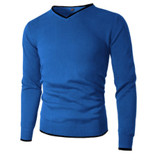 Load image into Gallery viewer, Male Sweaters Men Pullover Autumn Cotton V-Neck Slim Sweater
