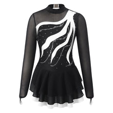 Load image into Gallery viewer, Girls Rhinestone Long Sleeve Gymnastic Leotard
