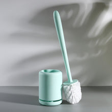 Load image into Gallery viewer, Silicone Toilet Brush Wc Quick Drying Bracket Gap Brush With Holder Flat Head Soft Bristles Cleaning Tools Bathroom Accessories
