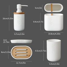 Load image into Gallery viewer, Bathroom Accessories Soap Lotion Dispenser Toothbrush Holder and more.
