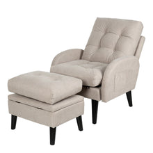 Load image into Gallery viewer, Accent Chair with Ottoman Storage Sofa Chair for Living Room - sunnydayhomedecorboutique
