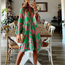 Load image into Gallery viewer, Long Sleeve Midi Dress Women Loose Dress
