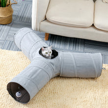 Load image into Gallery viewer, Pet Cat Tunnel with Cushion Mat 3 Styles Kitten Round Play Tube
