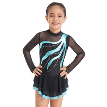 Load image into Gallery viewer, Girls Rhinestone Long Sleeve Gymnastic Leotard
